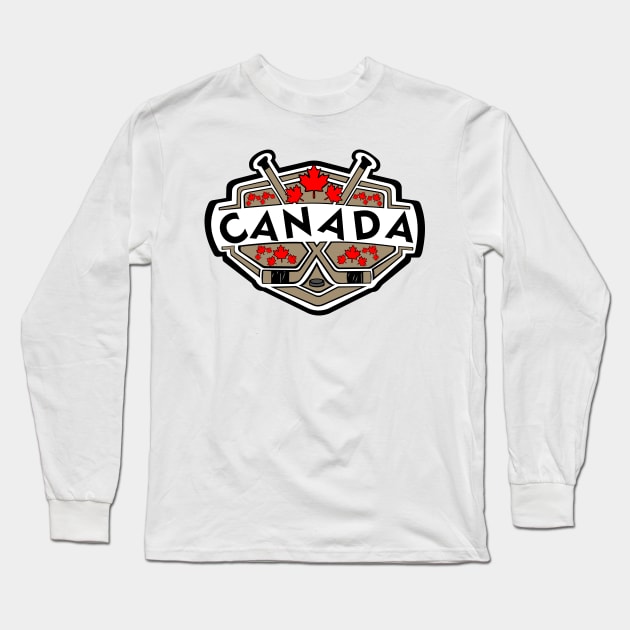 Hockey Canada Long Sleeve T-Shirt by GR8DZINE